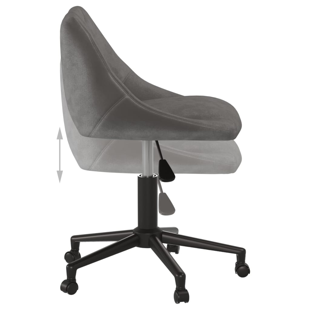 Bürostuhl Drehbar Dunkelgrau Samt - Premium Bürostühle  - Just €106.07! Shop now at homesales4u