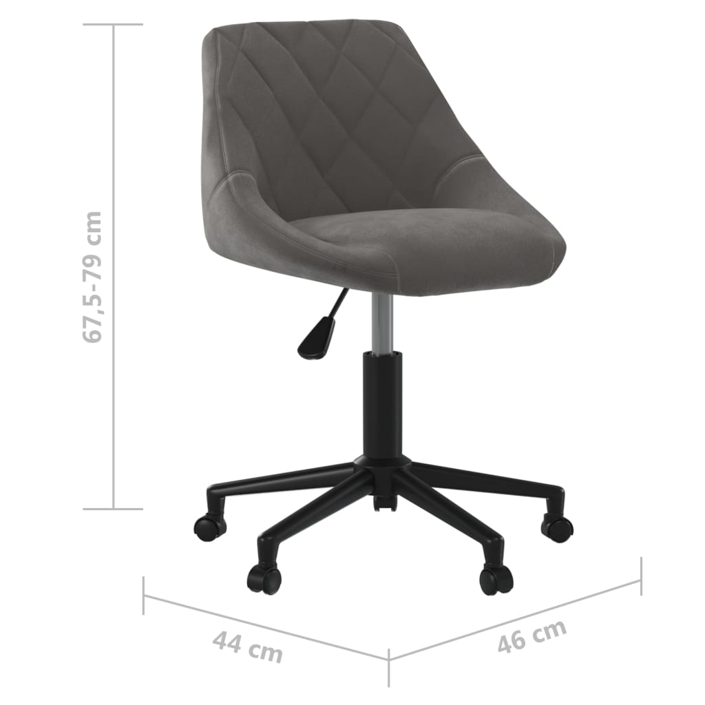 Bürostuhl Drehbar Dunkelgrau Samt - Premium Bürostühle  - Just €106.07! Shop now at homesales4u