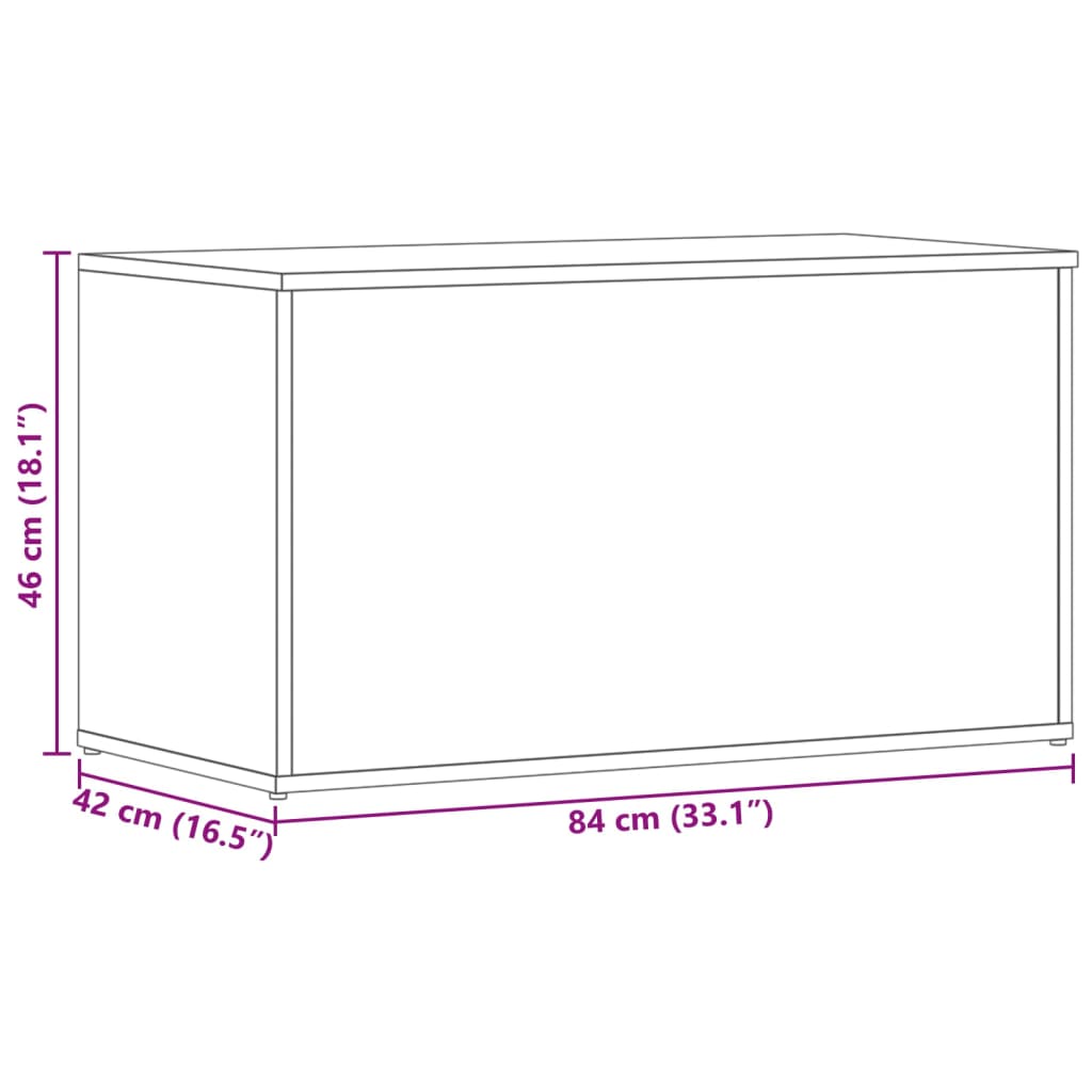 Aufbewahrungstruhe Weiß 84x42x46 cm Holzwerkstoff - Premium Aufbewahrungstruhen  - Just €77.73! Shop now at homesales4u