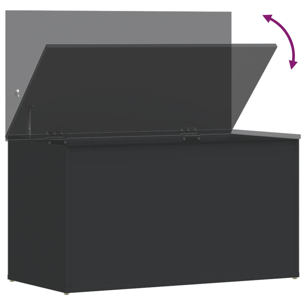 Aufbewahrungstruhe Schwarz 84x42x46 cm Holzwerkstoff - Premium Aufbewahrungstruhen  - Just €82.74! Shop now at homesales4u