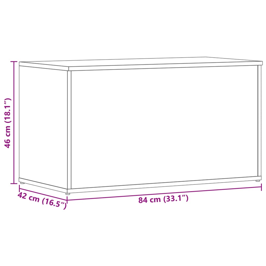 Aufbewahrungstruhe Schwarz 84x42x46 cm Holzwerkstoff - Premium Aufbewahrungstruhen  - Just €82.74! Shop now at homesales4u