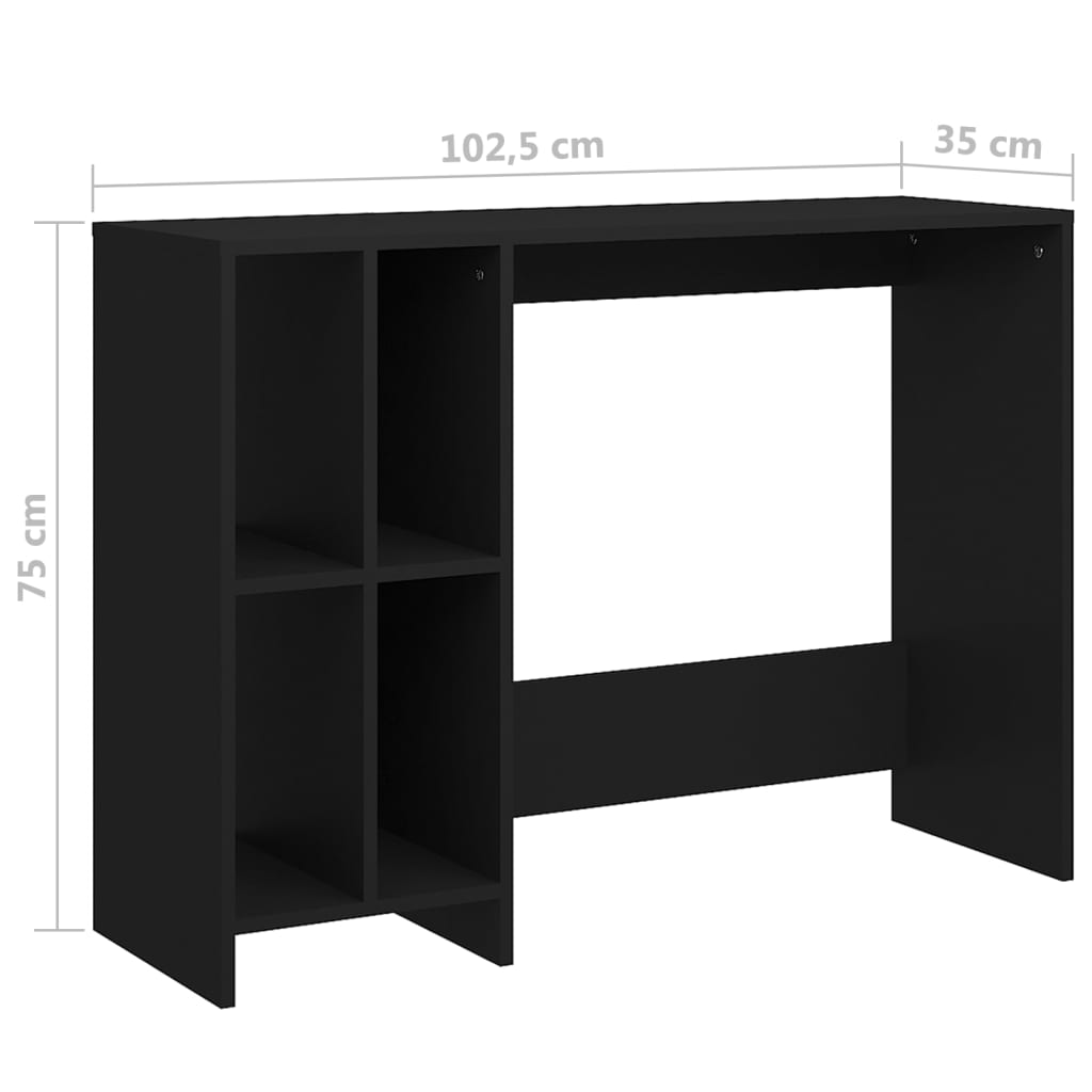Computertisch Schwarz 102,5x35x75 cm Holzwerkstoff - Premium Schreibtische  - Just €67.25! Shop now at homesales4u
