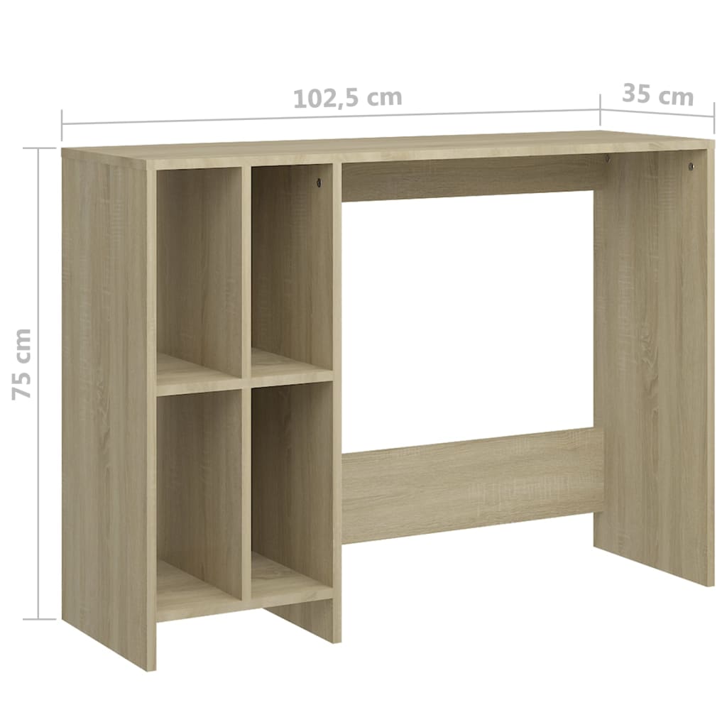 Computertisch Sonoma-Eiche 102,5x35x75 cm Holzwerkstoff - Premium Schreibtische  - Just €67.47! Shop now at homesales4u