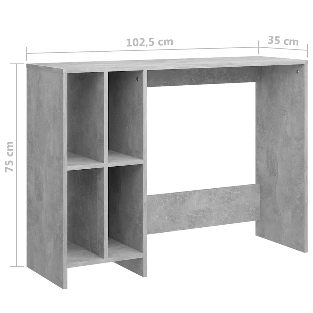 Computertisch Betongrau 102,5x35x75 cm Holzwerkstoff - Premium Schreibtische  - Just €66.98! Shop now at homesales4u