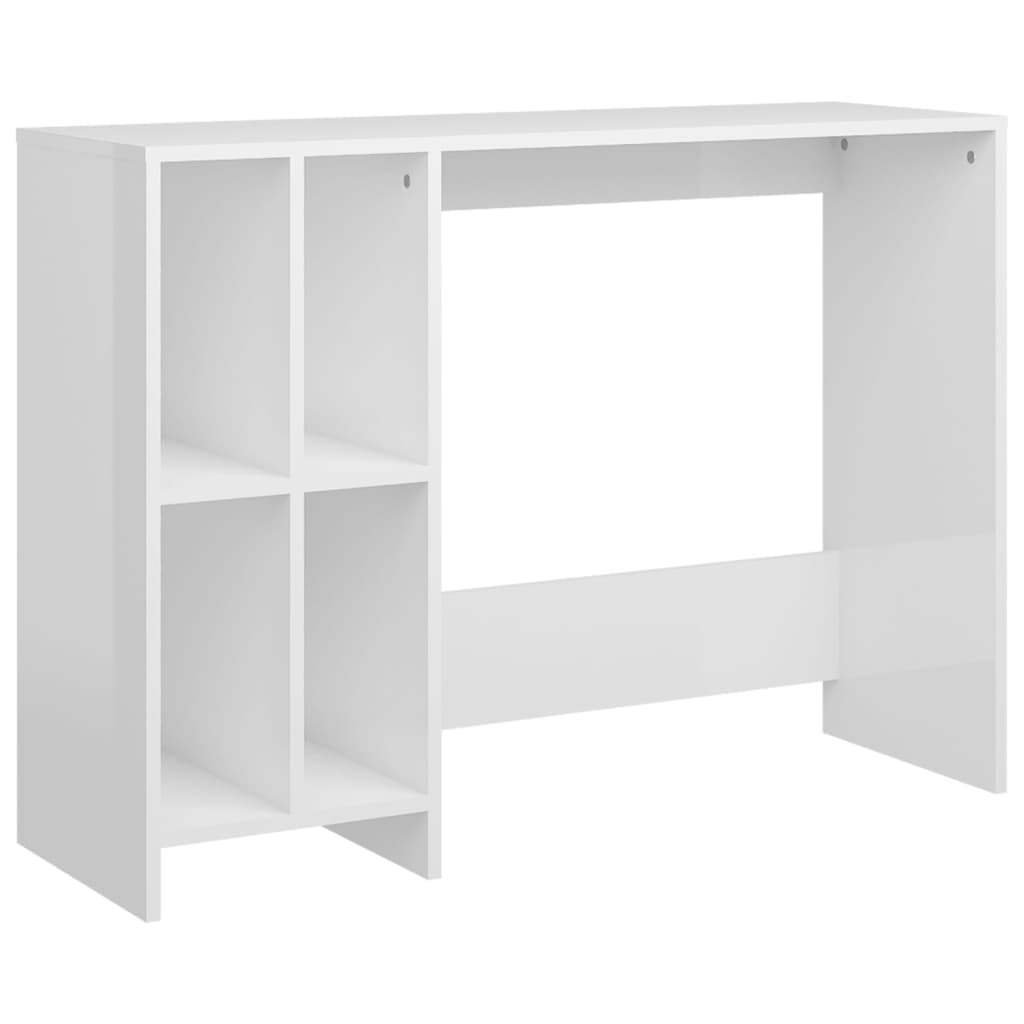 Computertisch Hochglanz-Weiß 102,5x35x75 cm Holzwerkstoff - Premium Schreibtische  - Just €73.97! Shop now at homesales4u