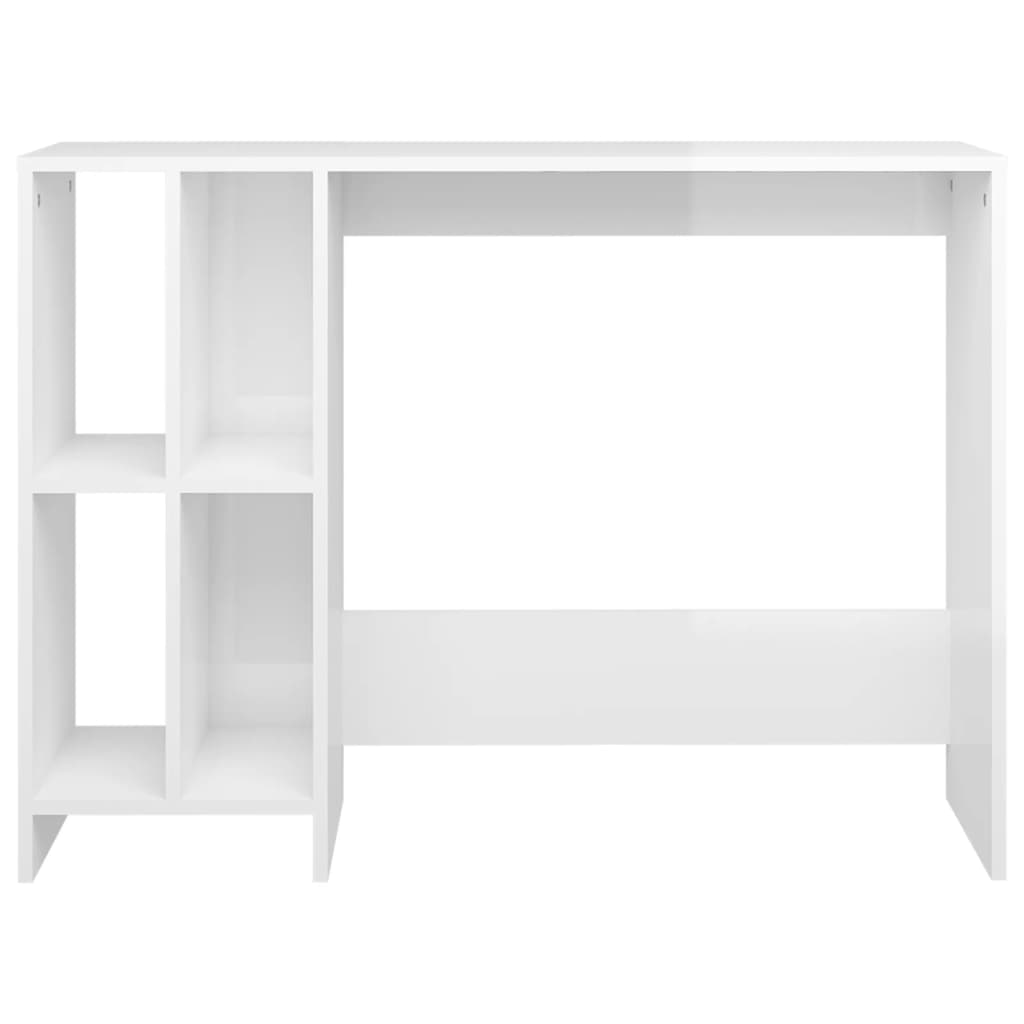 Computertisch Hochglanz-Weiß 102,5x35x75 cm Holzwerkstoff - Premium Schreibtische  - Just €73.97! Shop now at homesales4u