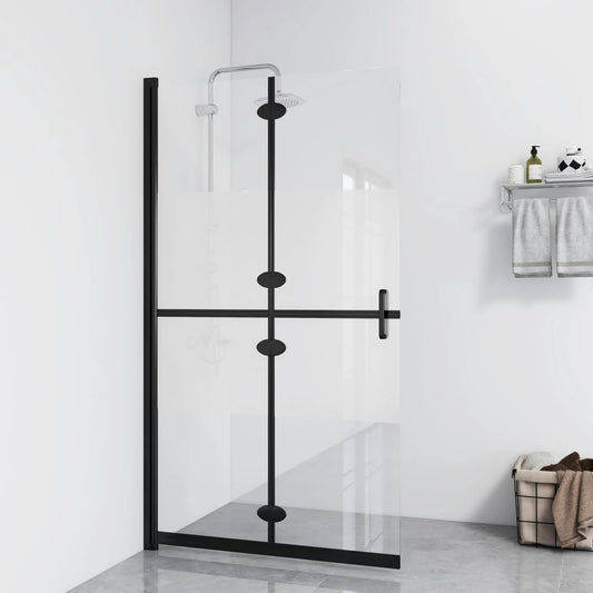 Faltbare begehbare Duschwand Halbmattiertes ESG-Glas 80x190 cm - Premium Duschwände  - Just €243.47! Shop now at homesales4u
