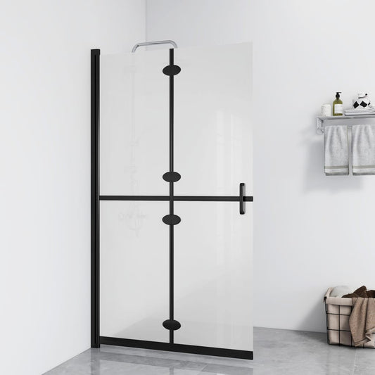 Faltbare begehbare Duschwand ESG-Glas mattiert 80x190 cm - Premium Duschwände  - Just €251.01! Shop now at homesales4u