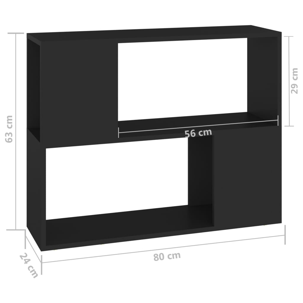 TV-Schrank Schwarz 80x24x63 cm Holzwerkstoff - Premium Bücherregale & Bücherschränke  - Just €54.46! Shop now at homesales4u