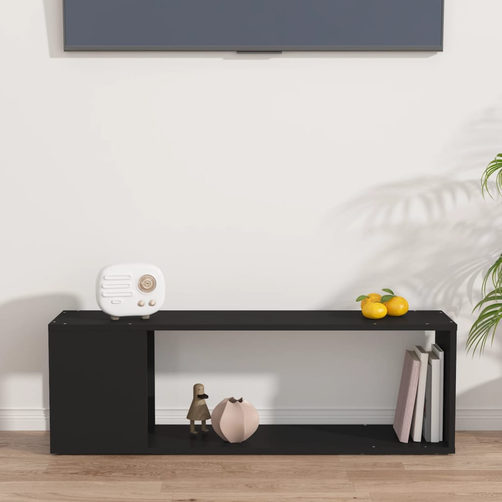 TV-Schrank Schwarz 100x24x32 cm Holzwerkstoff - Premium Bücherregale & Bücherschränke  - Just €46.70! Shop now at homesales4u