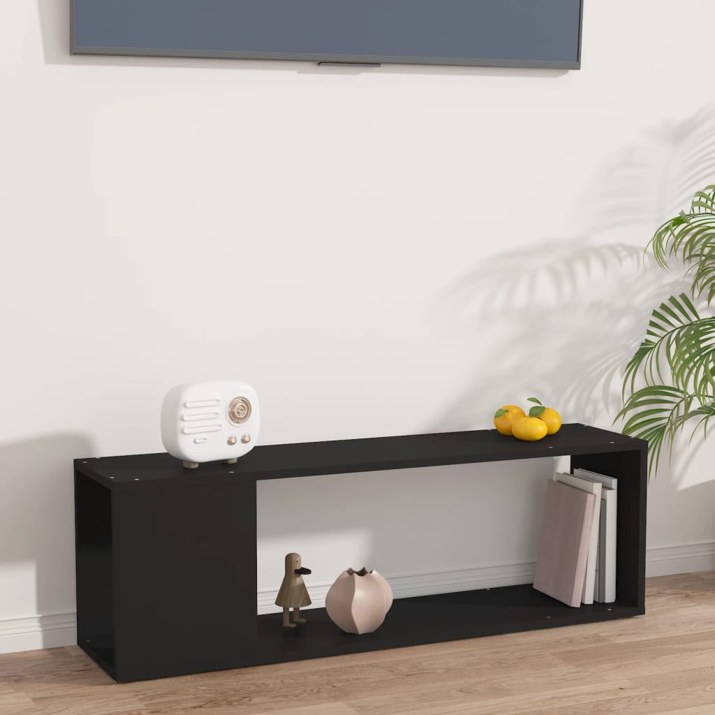 TV-Schrank Schwarz 100x24x32 cm Holzwerkstoff - Premium Bücherregale & Bücherschränke  - Just €46.70! Shop now at homesales4u