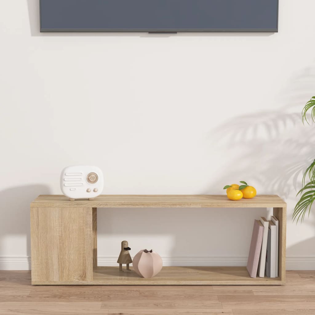 TV-Schrank Sonoma-Eiche 100x24x32 cm Holzwerkstoff - Premium Bücherregale & Bücherschränke  - Just €44.40! Shop now at homesales4u