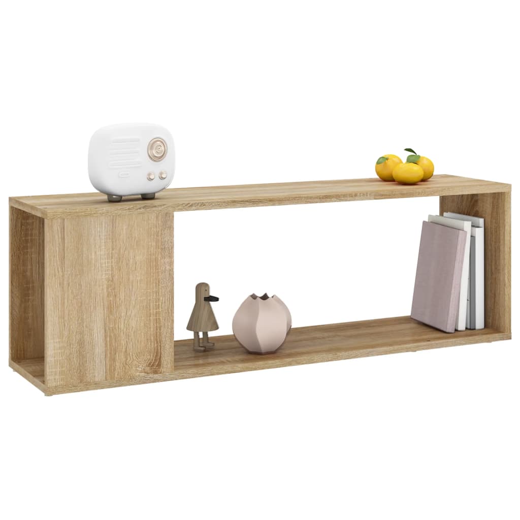 TV-Schrank Sonoma-Eiche 100x24x32 cm Holzwerkstoff - Premium Bücherregale & Bücherschränke  - Just €44.40! Shop now at homesales4u