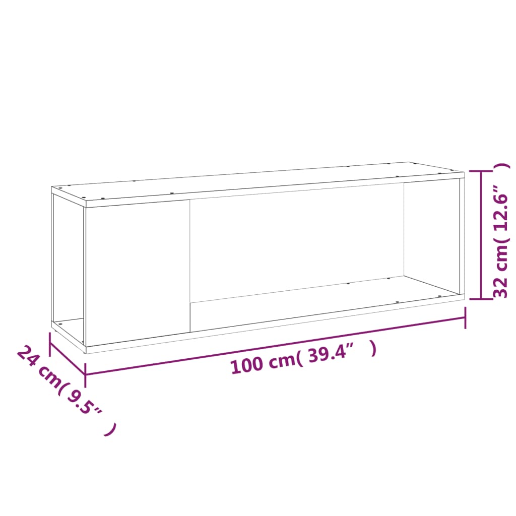 TV-Schrank Sonoma-Eiche 100x24x32 cm Holzwerkstoff - Premium Bücherregale & Bücherschränke  - Just €44.40! Shop now at homesales4u