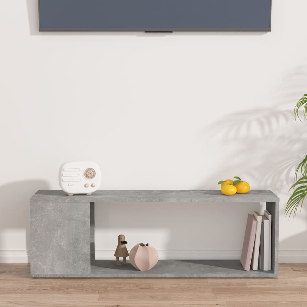 TV-Schrank Betongrau 100x24x32 cm Holzwerkstoff - Premium Bücherregale & Bücherschränke  - Just €42.34! Shop now at homesales4u