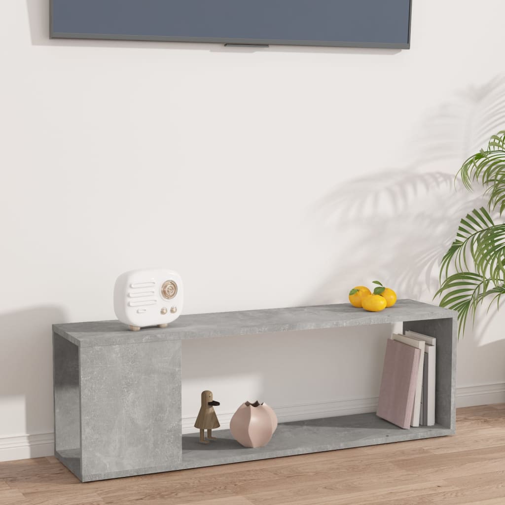 TV-Schrank Betongrau 100x24x32 cm Holzwerkstoff - Premium Bücherregale & Bücherschränke  - Just €42.34! Shop now at homesales4u