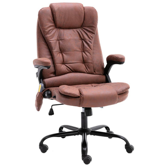 Bürostuhl mit Massagefunktion Hellbraun Wildleder-Optik - Premium Bürostühle  - Just €302.76! Shop now at homesales4u