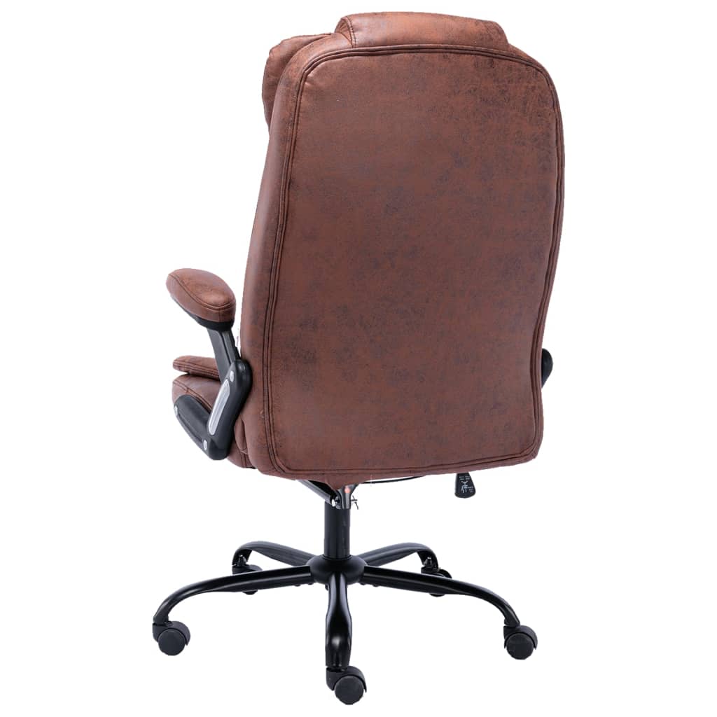 Bürostuhl mit Massagefunktion Hellbraun Wildleder-Optik - Premium Bürostühle  - Just €302.76! Shop now at homesales4u