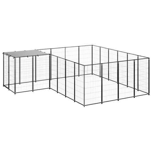 Hundezwinger Schwarz 8,47 m² Stahl - Premium Hundezwinger & -ausläufe  - Just €474.62! Shop now at homesales4u