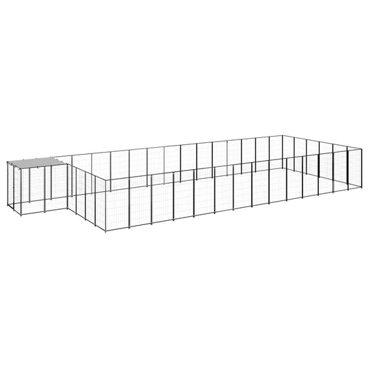 Hundezwinger Schwarz 26,62 m² Stahl - Premium Hundezwinger & -ausläufe  - Just €874.22! Shop now at homesales4u