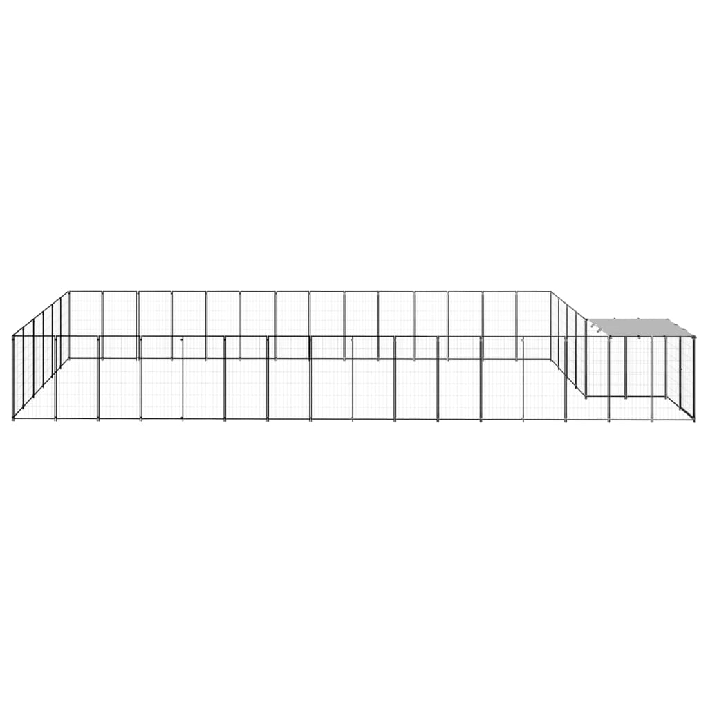 Hundezwinger Schwarz 26,62 m² Stahl - Premium Hundezwinger & -ausläufe  - Just €874.22! Shop now at homesales4u