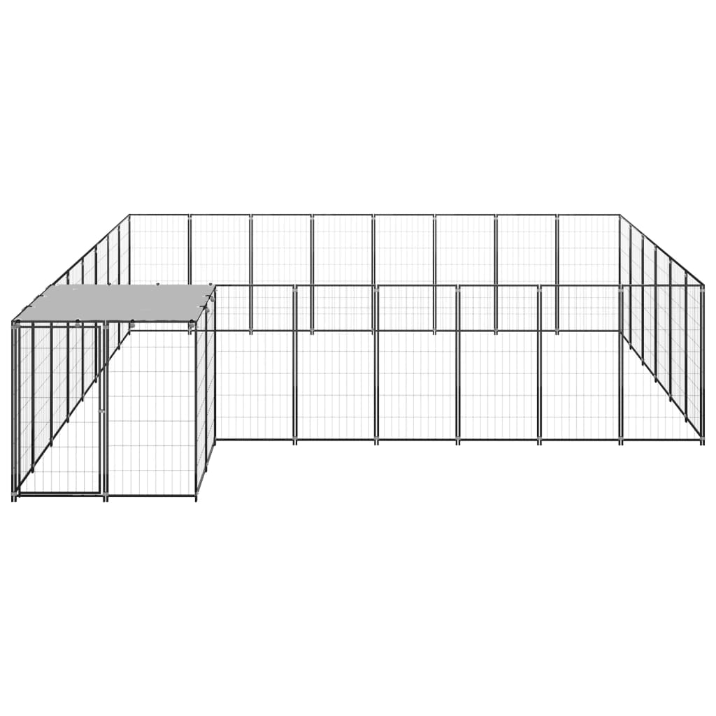 Hundezwinger Schwarz 15,73 m² Stahl - Premium Hundezwinger & -ausläufe  - Just €633.37! Shop now at homesales4u