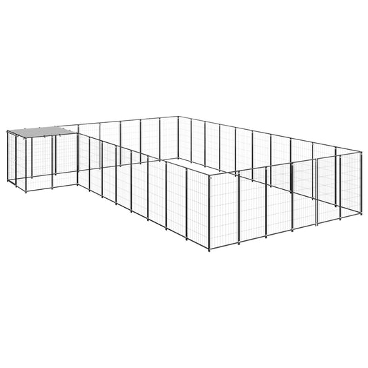 Hundezwinger Schwarz 19,36 m² Stahl - Premium Hundezwinger & -ausläufe  - Just €714.37! Shop now at homesales4u