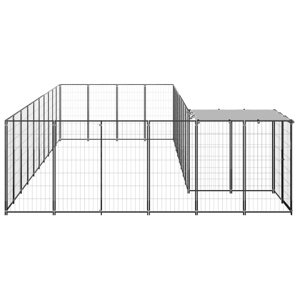 Hundezwinger Schwarz 19,36 m² Stahl - Premium Hundezwinger & -ausläufe  - Just €714.37! Shop now at homesales4u