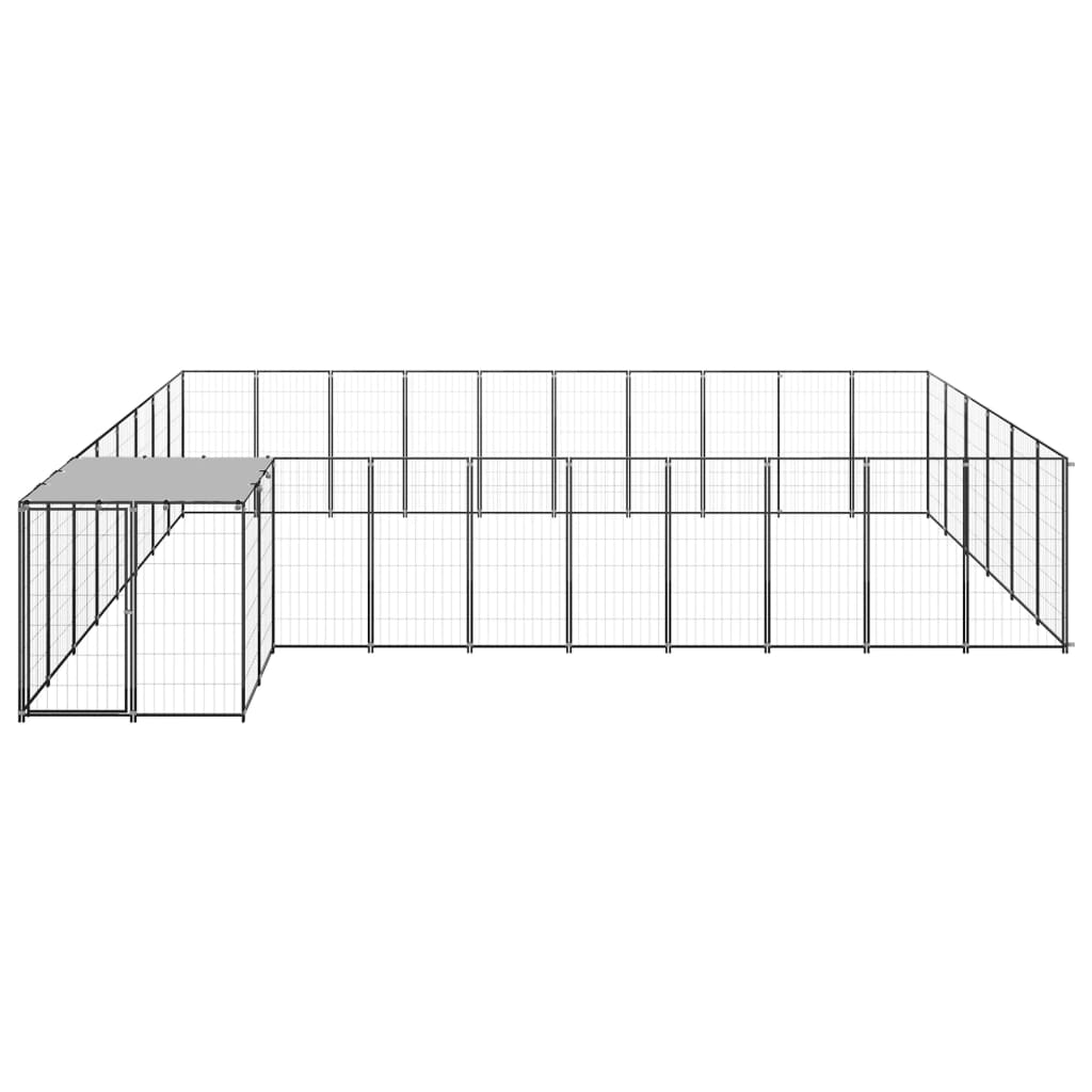 Hundezwinger Schwarz 19,36 m² Stahl - Premium Hundezwinger & -ausläufe  - Just €714.37! Shop now at homesales4u