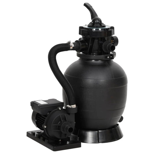 Pool-Sandfilter mit 6-Wege-Ventil Schwarz - Premium Pool- & Whirlpool-Filter  - Just €213.21! Shop now at homesales4u