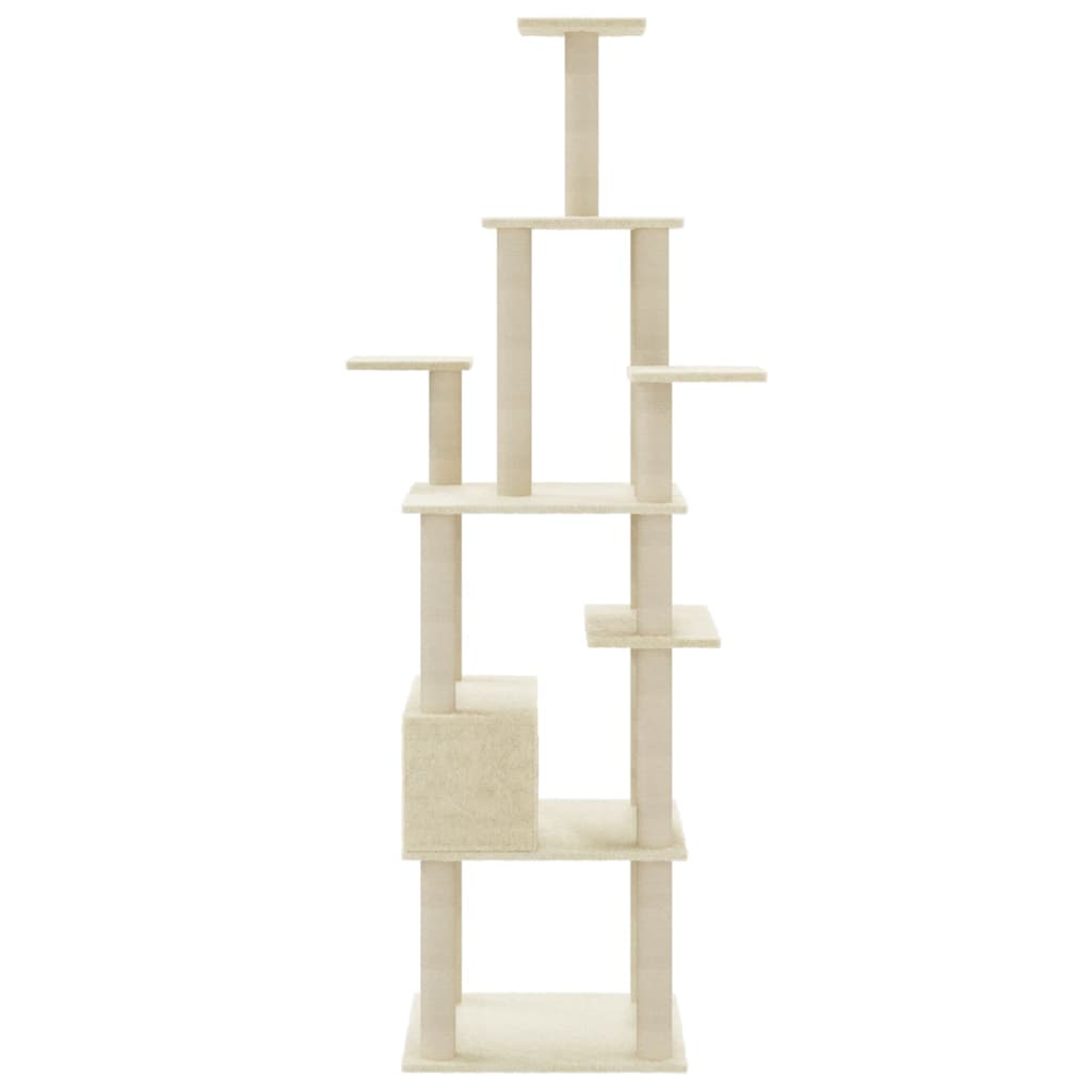 Kratzbaum mit Sisal-Kratzsäulen Creme 183 cm - Premium Kratzbäume  - Just €101.02! Shop now at homesales4u
