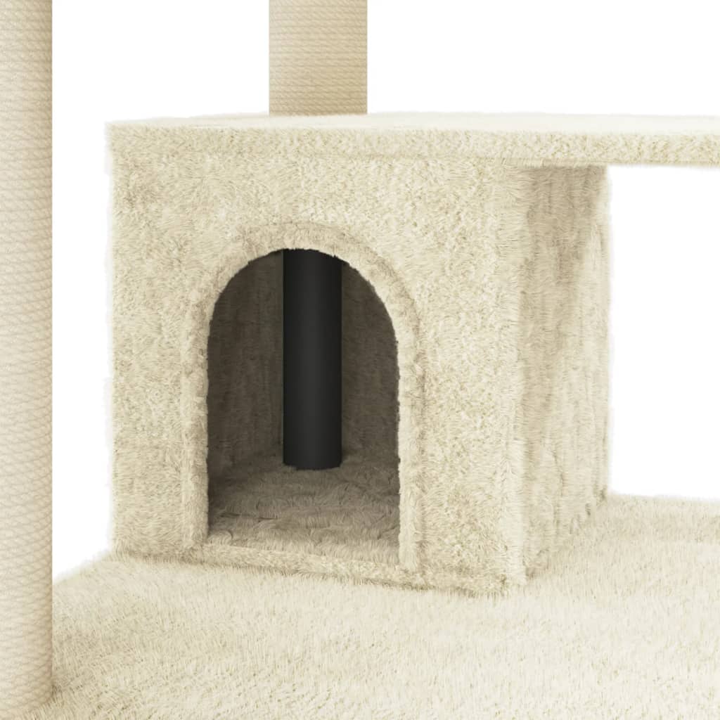 Kratzbaum mit Sisal-Kratzsäulen Creme 183 cm - Premium Kratzbäume  - Just €101.02! Shop now at homesales4u