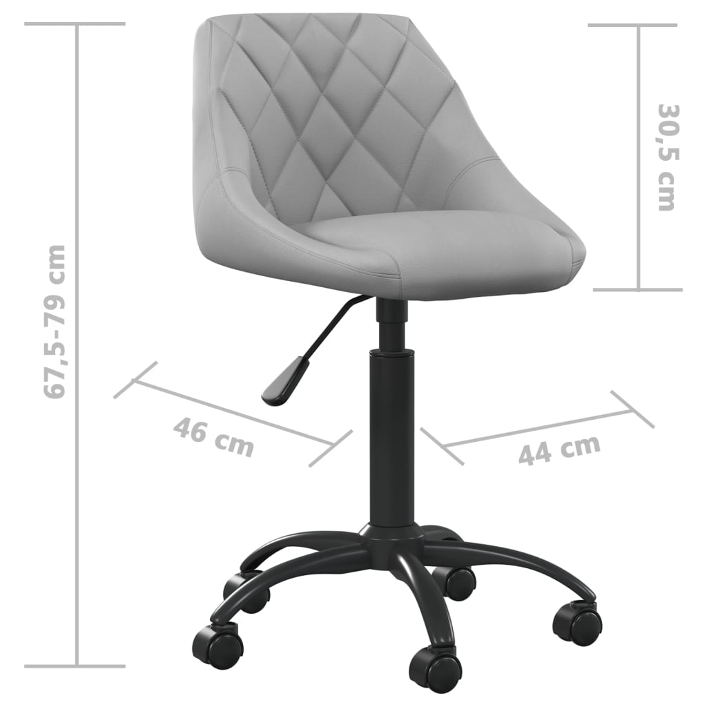 Bürostuhl Hellgrau Samt - Premium Bürostühle  - Just €100.31! Shop now at homesales4u