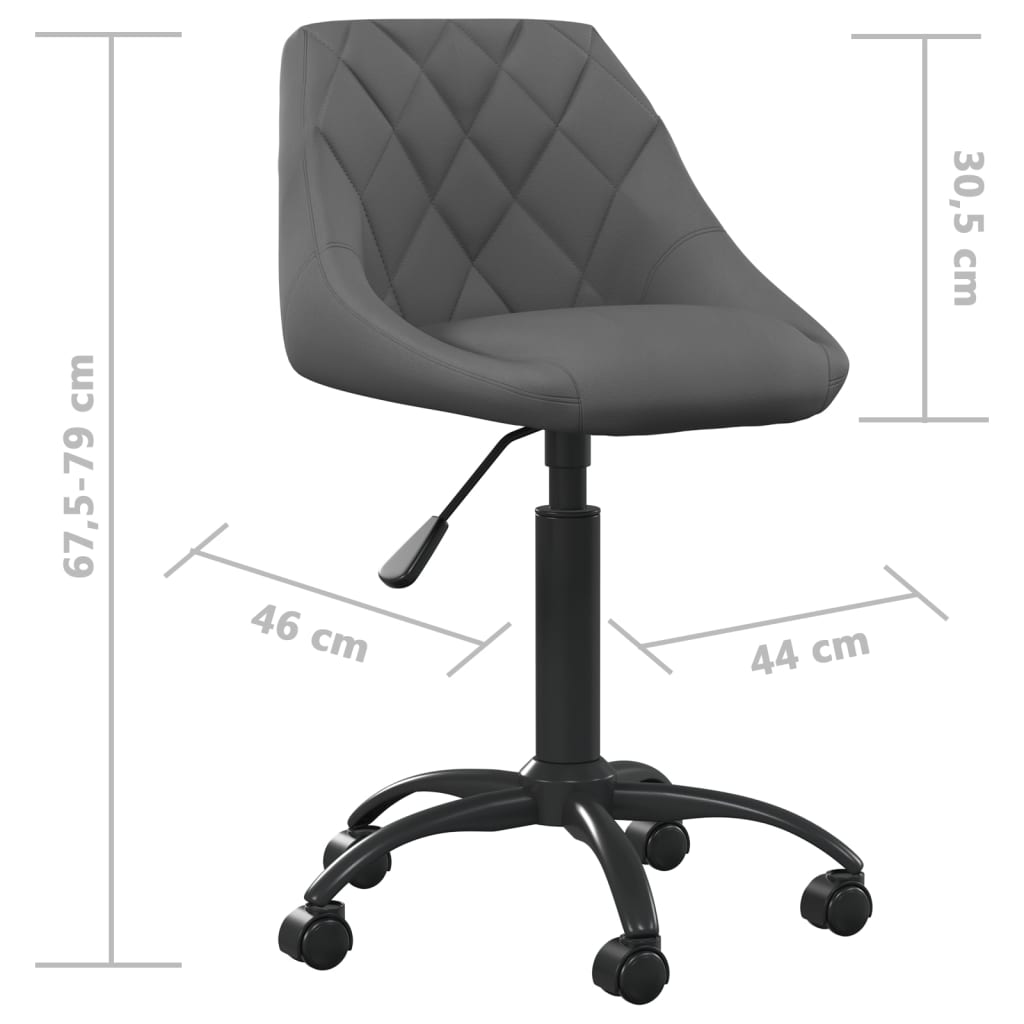 Bürostuhl Dunkelgrau Samt - Premium Bürostühle  - Just €98.48! Shop now at homesales4u