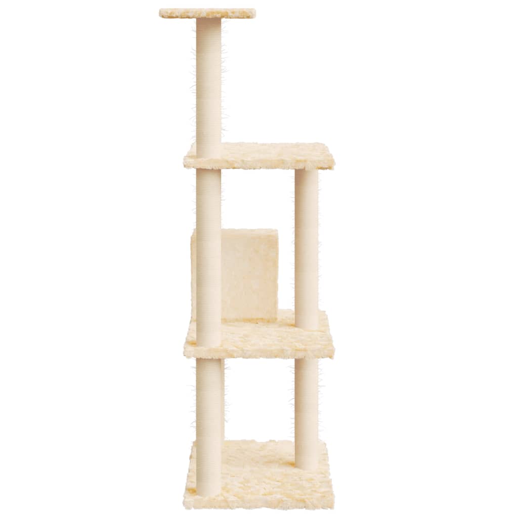 Kratzbaum mit Sisal-Kratzsäulen Creme 119 cm - Premium Kratzbäume  - Just €56.08! Shop now at homesales4u