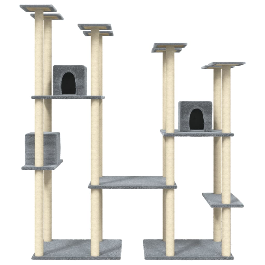 Kratzbaum mit Sisal-Kratzsäulen Hellgrau 174 cm - Premium Kratzbäume  - Just €170.12! Shop now at homesales4u
