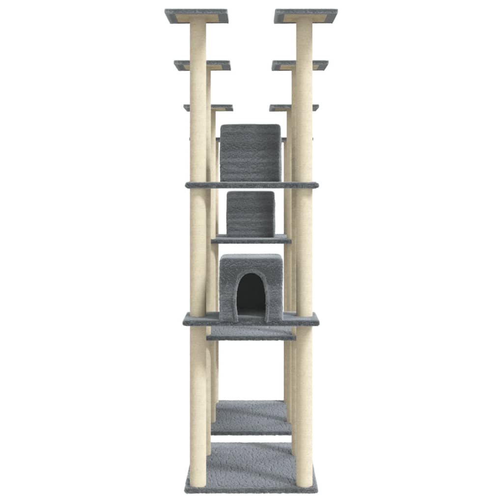Kratzbaum mit Sisal-Kratzsäulen Hellgrau 174 cm - Premium Kratzbäume  - Just €170.12! Shop now at homesales4u