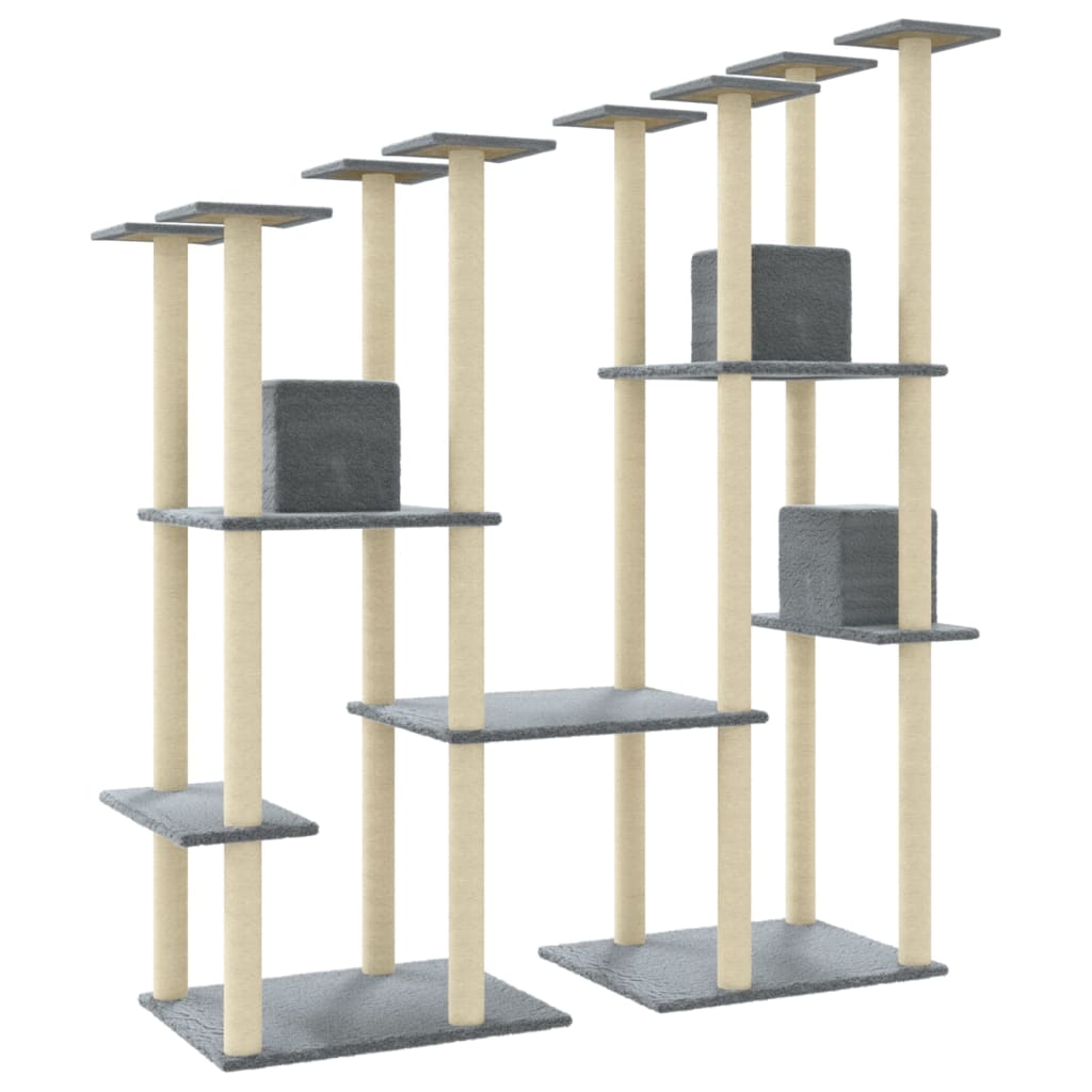 Kratzbaum mit Sisal-Kratzsäulen Hellgrau 174 cm - Premium Kratzbäume  - Just €170.12! Shop now at homesales4u