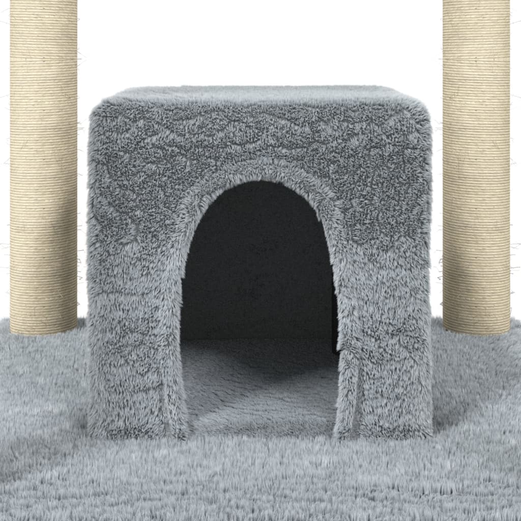 Kratzbaum mit Sisal-Kratzsäulen Hellgrau 174 cm - Premium Kratzbäume  - Just €170.12! Shop now at homesales4u