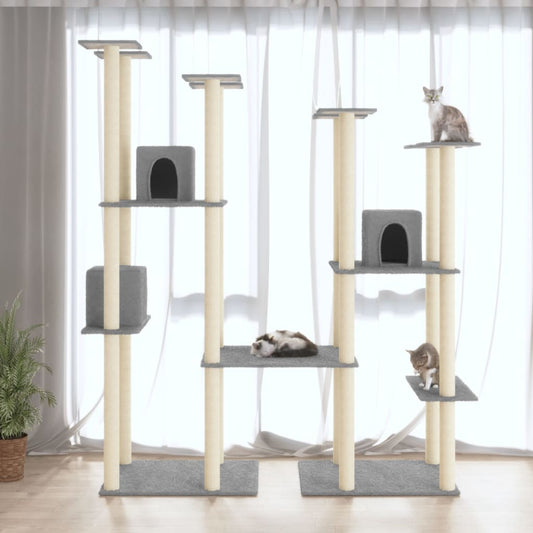 Kratzbaum mit Sisal-Kratzsäulen Hellgrau 174 cm - Premium Kratzbäume  - Just €170.12! Shop now at homesales4u