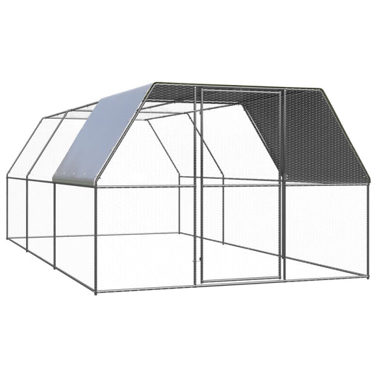 Outdoor-Hühnerkäfig 3x6x2 m Verzinkter Stahl - Premium Lebensräume & Gehege für Kleintiere  - Just €487.57! Shop now at homesales4u