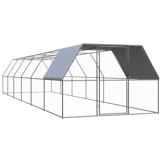 Outdoor-Hühnerkäfig 3x12x2 m Verzinkter Stahl - Premium Lebensräume & Gehege für Kleintiere  - Just €885.63! Shop now at homesales4u