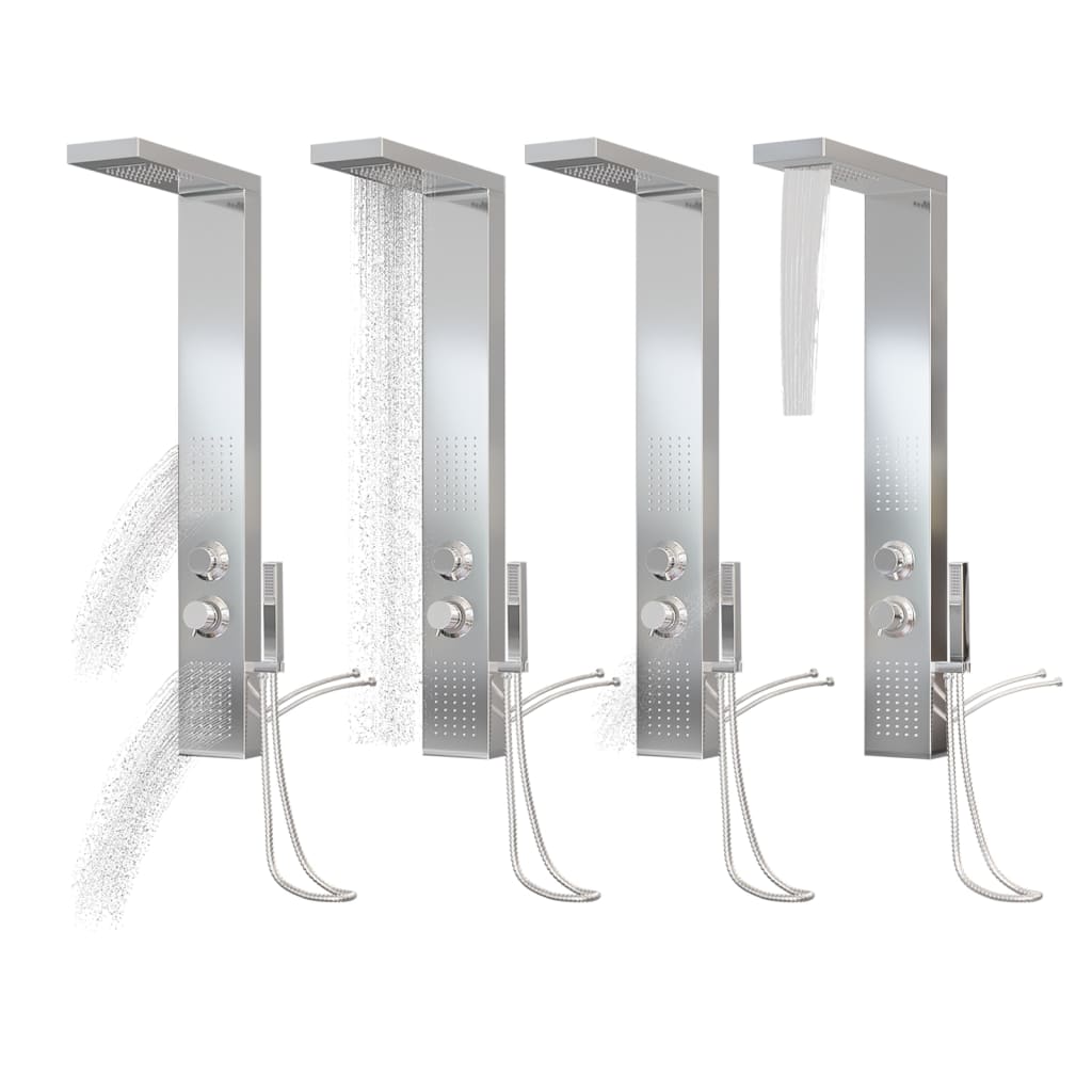 Duschpaneel-System Edelstahl Quadratisch - Premium Badewannen- & Duschdüsen  - Just €170.14! Shop now at homesales4u