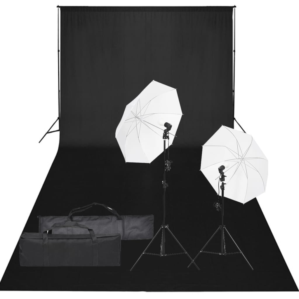 Fotostudio-Set mit Beleuchtung und Hintergrund - Premium Studioscheinwerfer & -blitzgeräte  - Just €178.04! Shop now at homesales4u