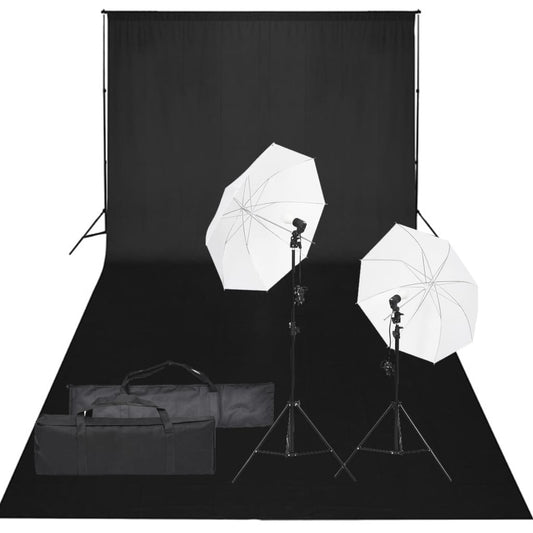 Fotostudio-Set mit Beleuchtung und Hintergrund - Premium Studioscheinwerfer & -blitzgeräte  - Just €178.04! Shop now at homesales4u