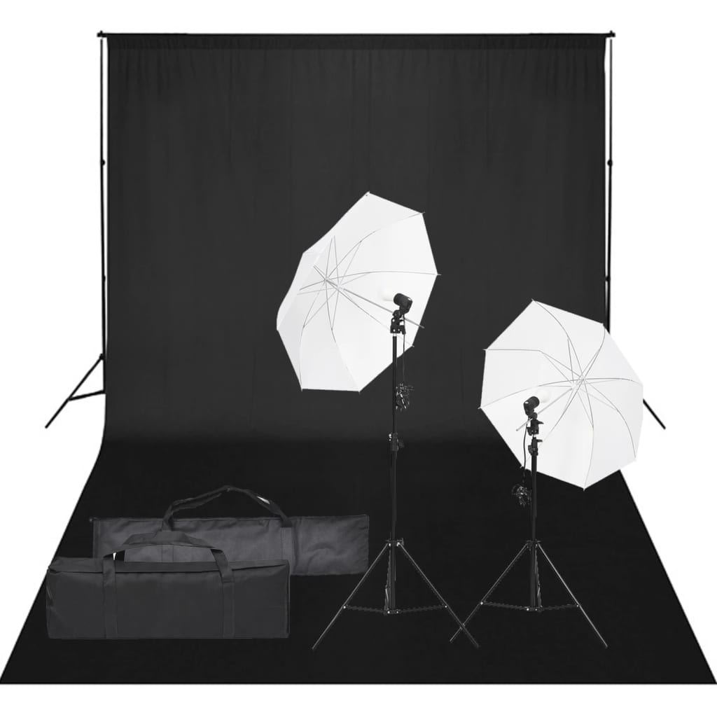 Fotostudio-Set mit Beleuchtung und Hintergrund - Premium Studioscheinwerfer & -blitzgeräte  - Just €208.73! Shop now at homesales4u