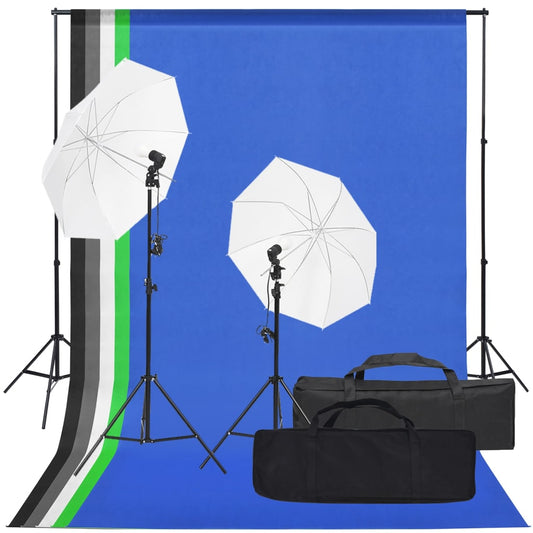 Fotostudio-Set mit Beleuchtung und Hintergrund - Premium Studioscheinwerfer & -blitzgeräte  - Just €167.52! Shop now at homesales4u