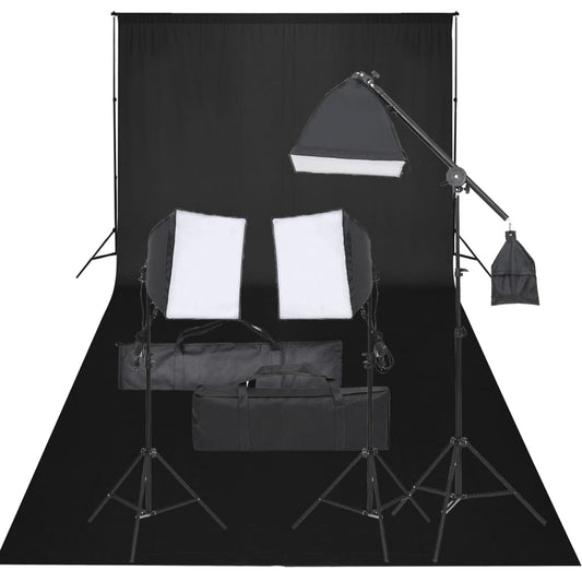 Fotostudio-Set mit Beleuchtung und Hintergrund - Premium Studioscheinwerfer & -blitzgeräte  - Just €311.69! Shop now at homesales4u