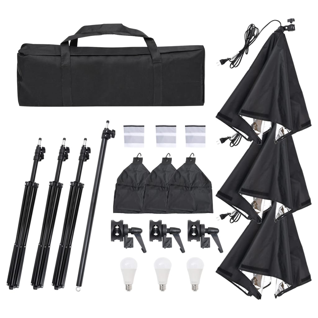 Fotostudio-Set mit Beleuchtung und Hintergrund - Premium Studioscheinwerfer & -blitzgeräte  - Just €311.69! Shop now at homesales4u