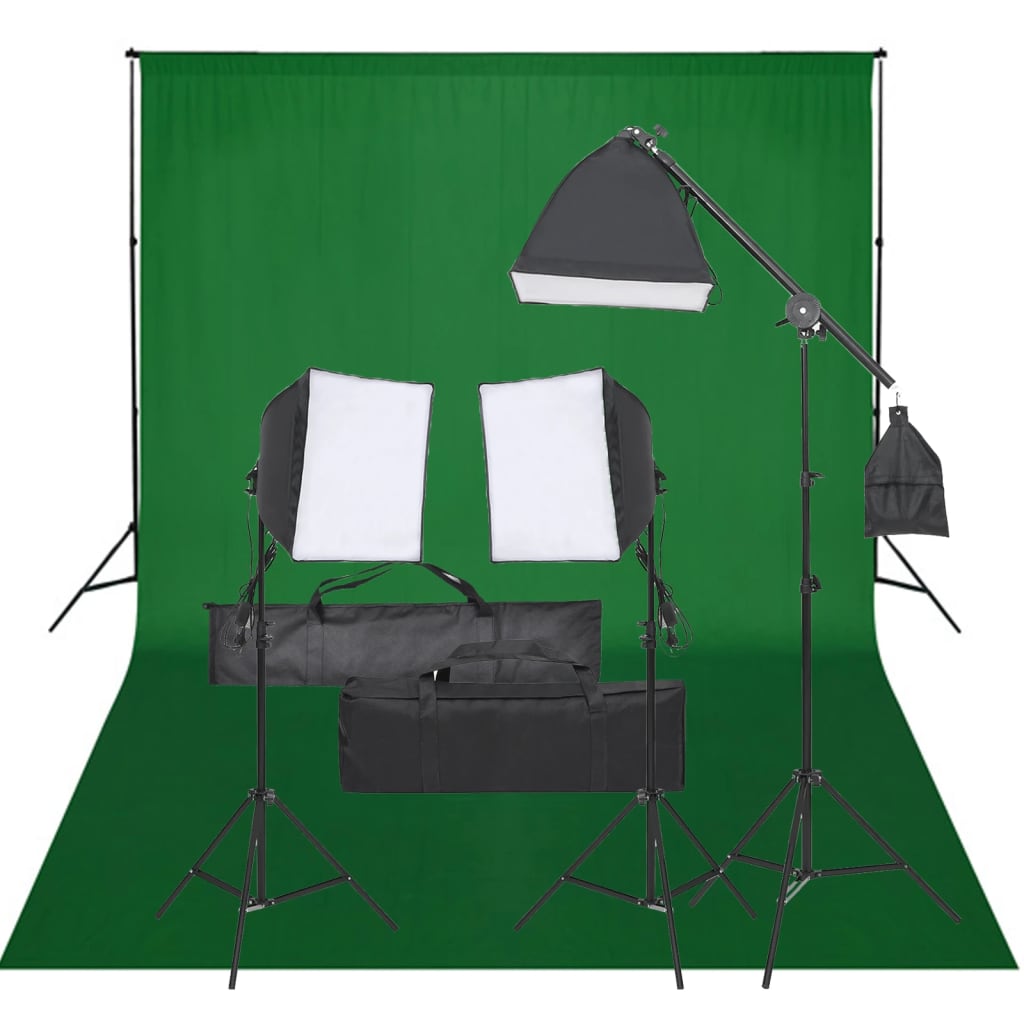 Fotostudio-Set mit Beleuchtung und Hintergrund - Premium Studioscheinwerfer & -blitzgeräte  - Just €327! Shop now at homesales4u